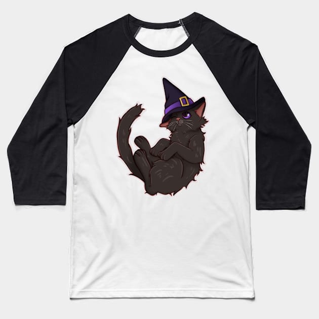 Halloween Cats - Witchy Kitty Baseball T-Shirt by GAPS